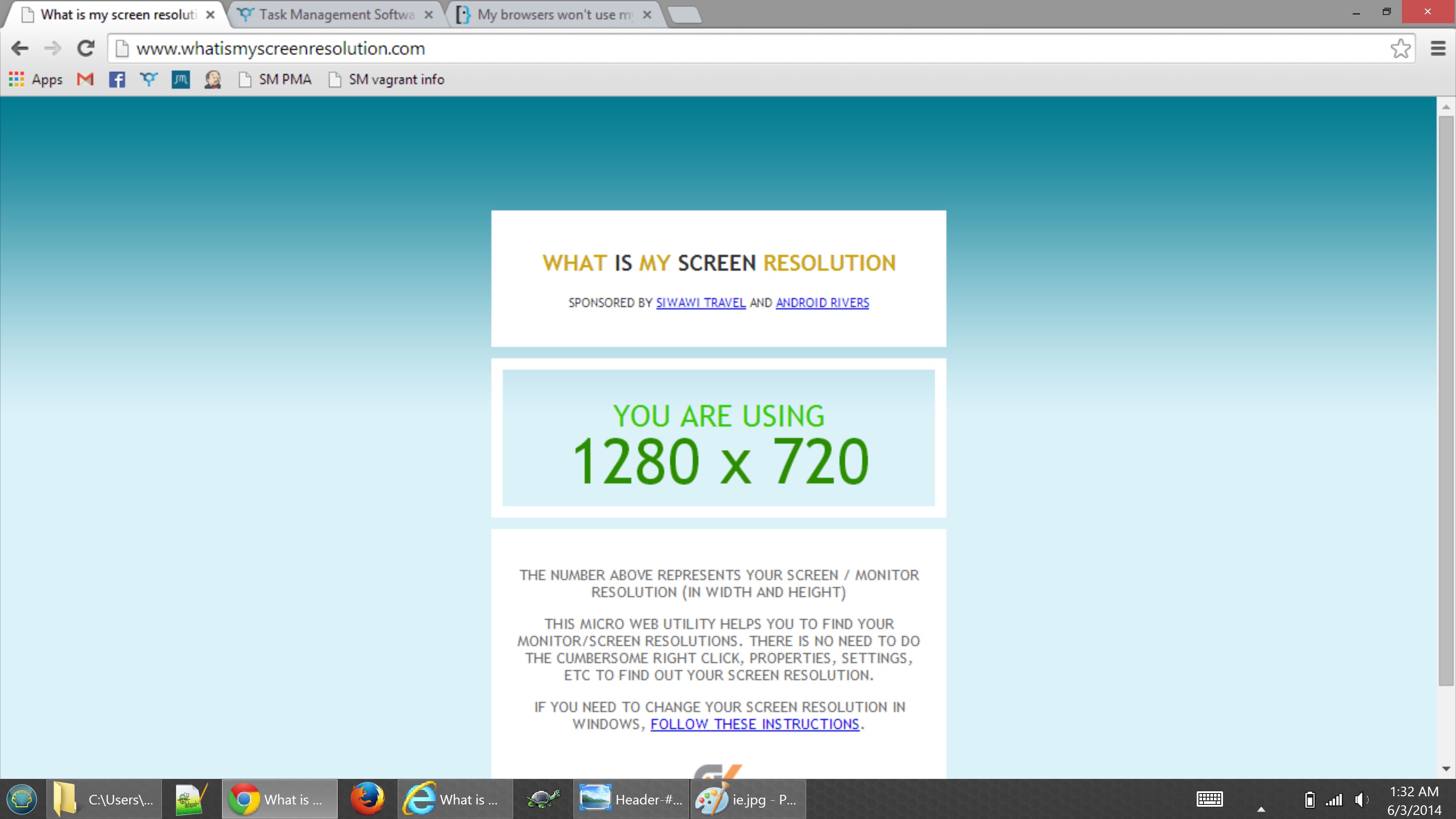 google chrome My browsers won't use my full screen resolution and
