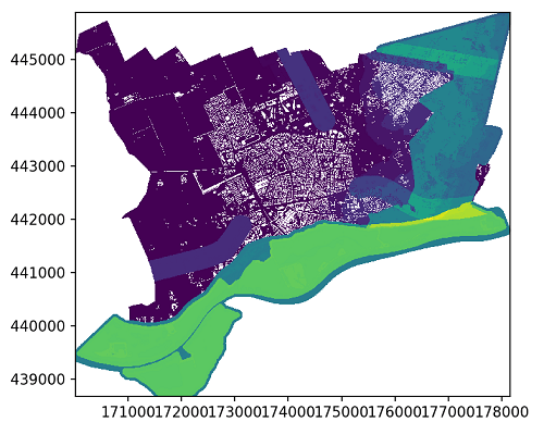 Summing four rasters to one suitability raster using Rasterio