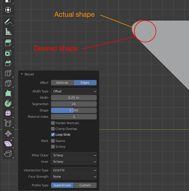 Bevel sharp edges in circular shape Blender Stack Exchange