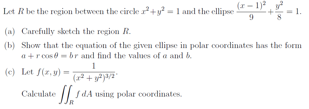 integration Vector calculus for ellipse in polar coordinates