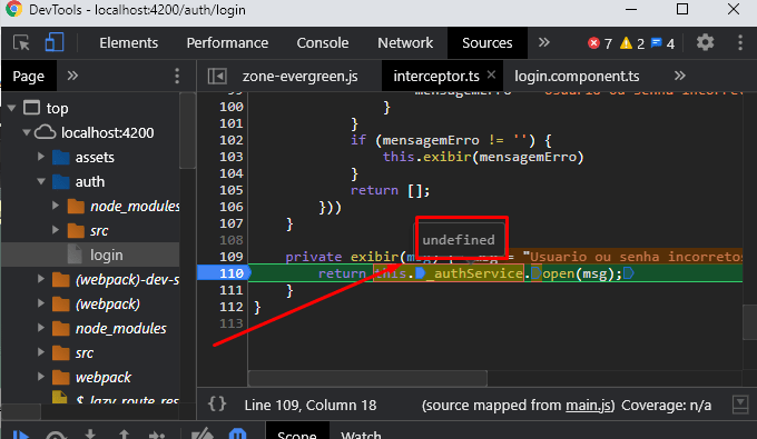 typescript Constructor variable are undefined on my interceptor