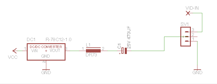 pcb - Basic 12v LC Filter for Video noise reduction - Electrical