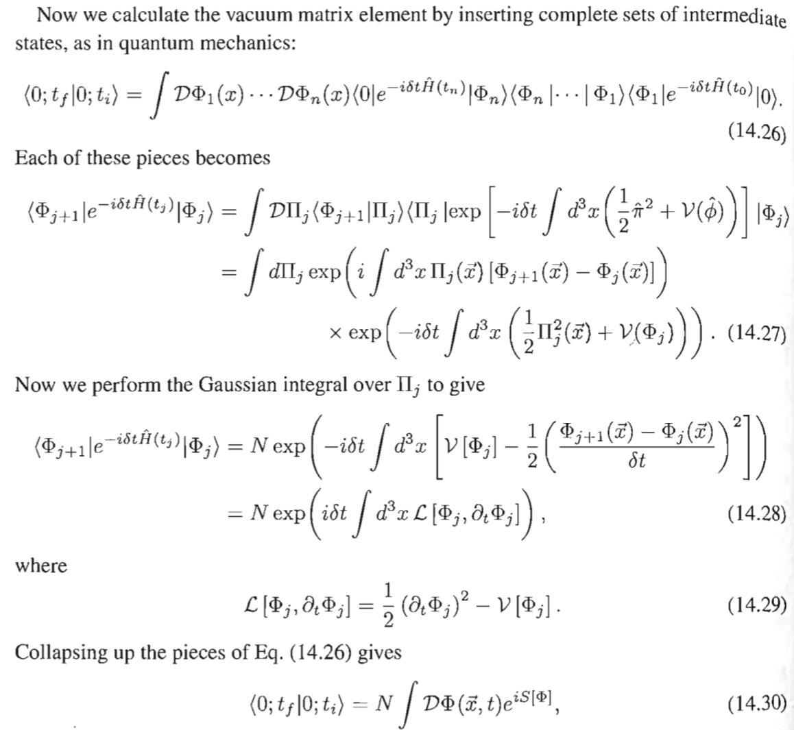 quantum field theory Clarification of Path Integral formulation