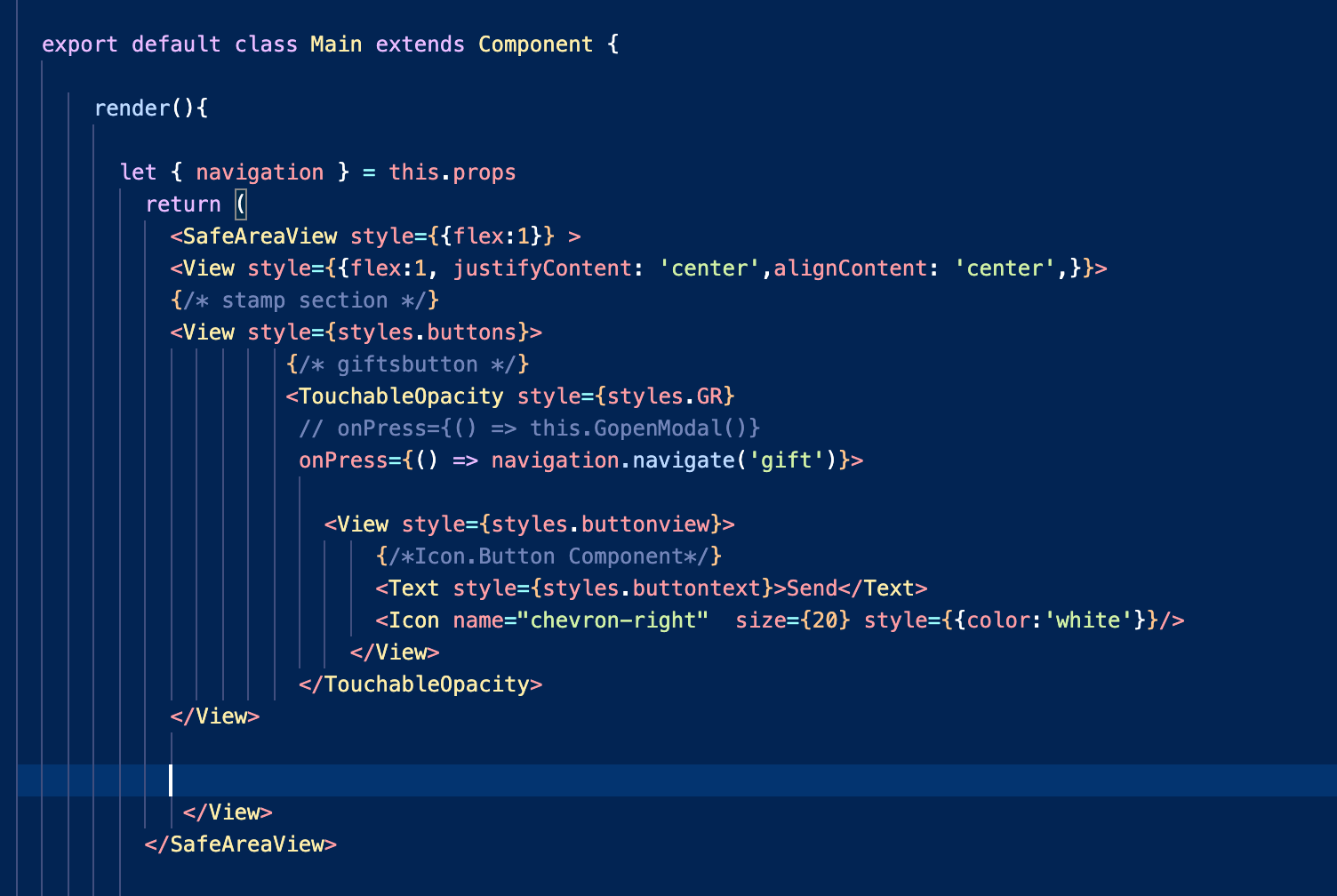 react native Getting error from undefined is not an