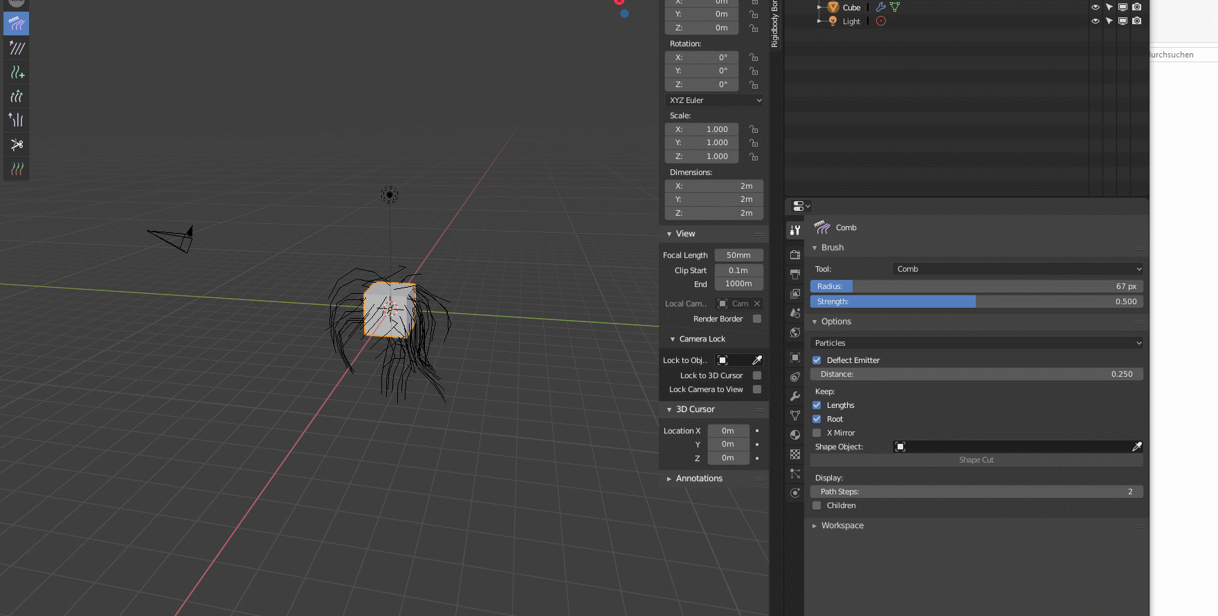 particles Blender 2.8 Comb hair strands with children Blender Stack