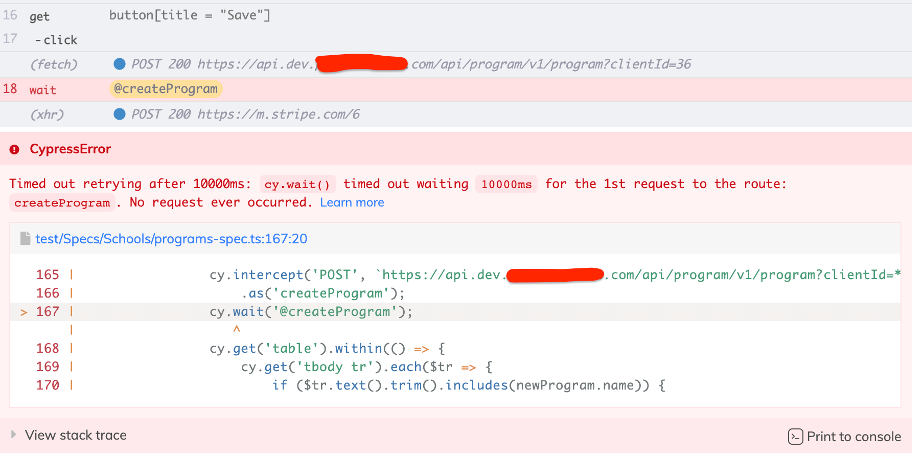 cypress cy.intercept() for post endpoints with query parameters