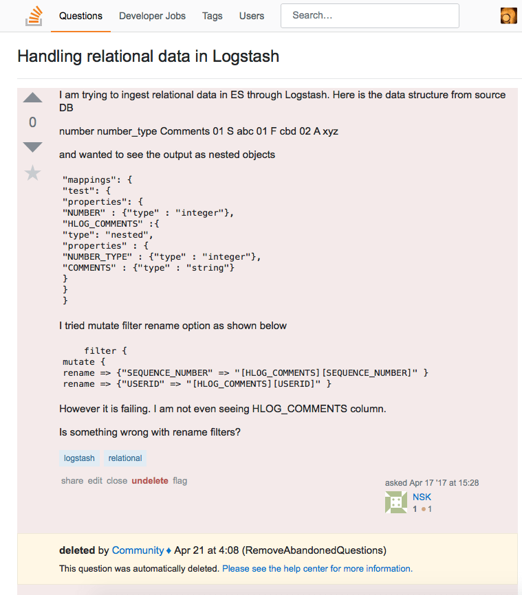 Should deleted questions still show up in a Google search? Meta Stack