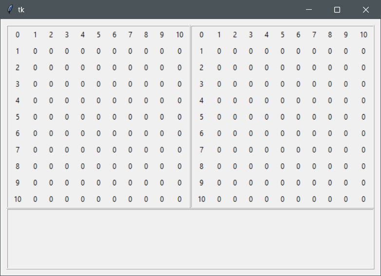tkinter displaying two grids side by side on python widgets? Stack