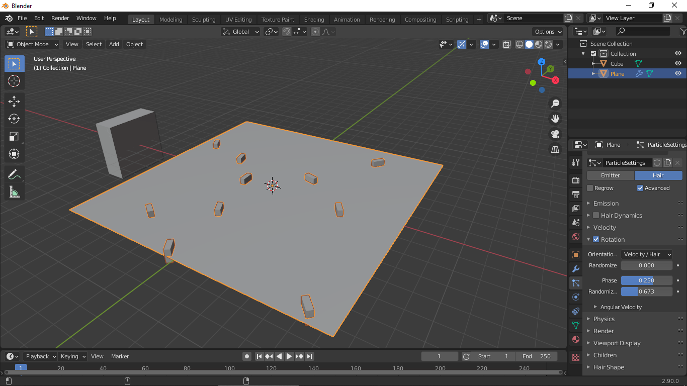 How can I rotate particle instances on the X axis? Blender Stack Exchange