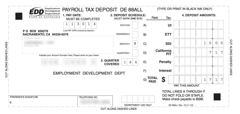 united states CA PIT / SDI and Federal taxes for our first employee