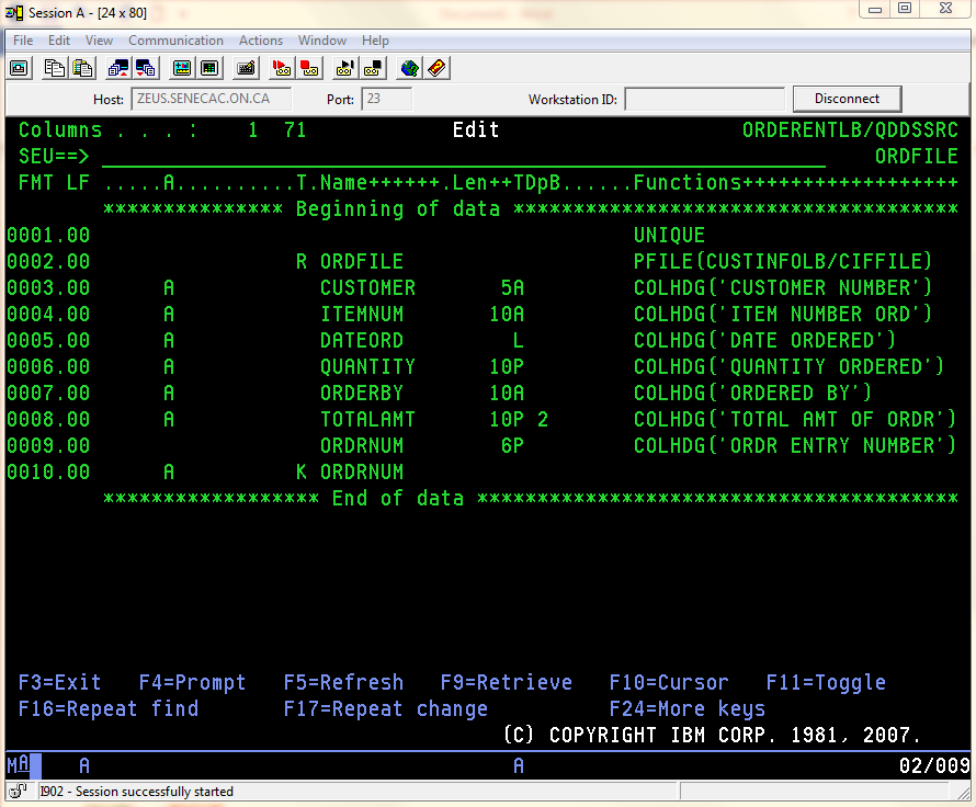 iseries How to correctly use PFILE keyword in DDS Logical File