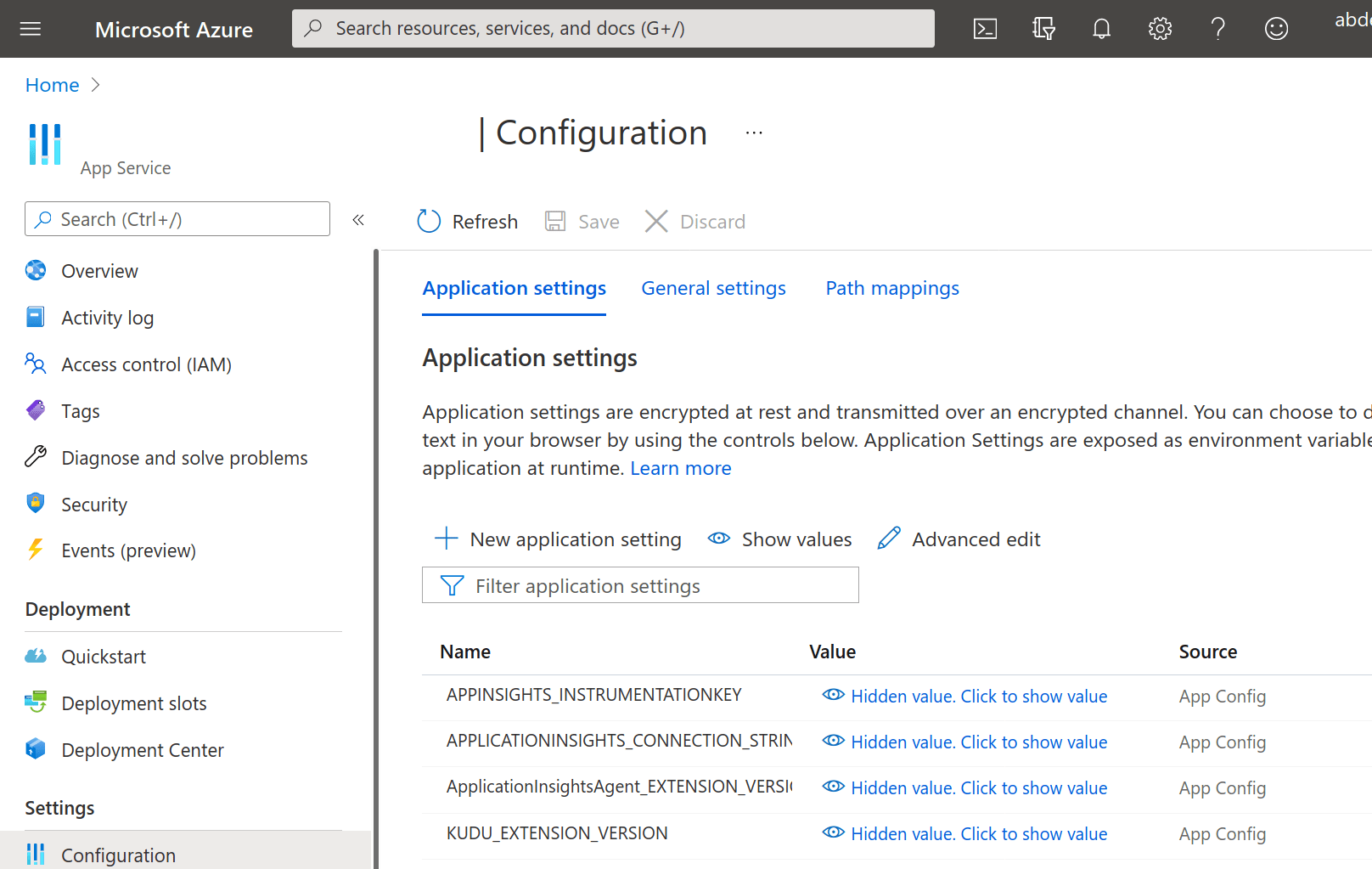 node.js Azure WebApps React the environment variables