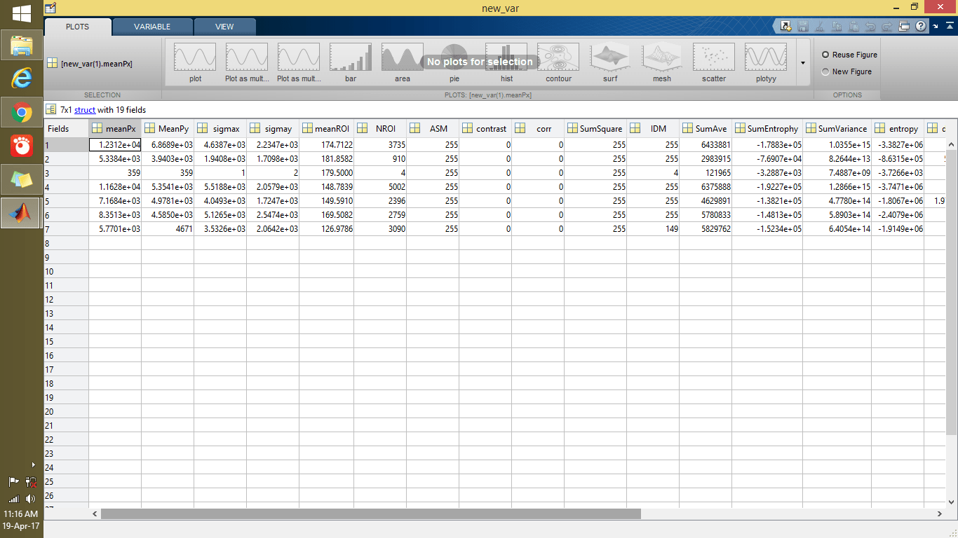matlab Convert the struct array into double array Stack Overflow