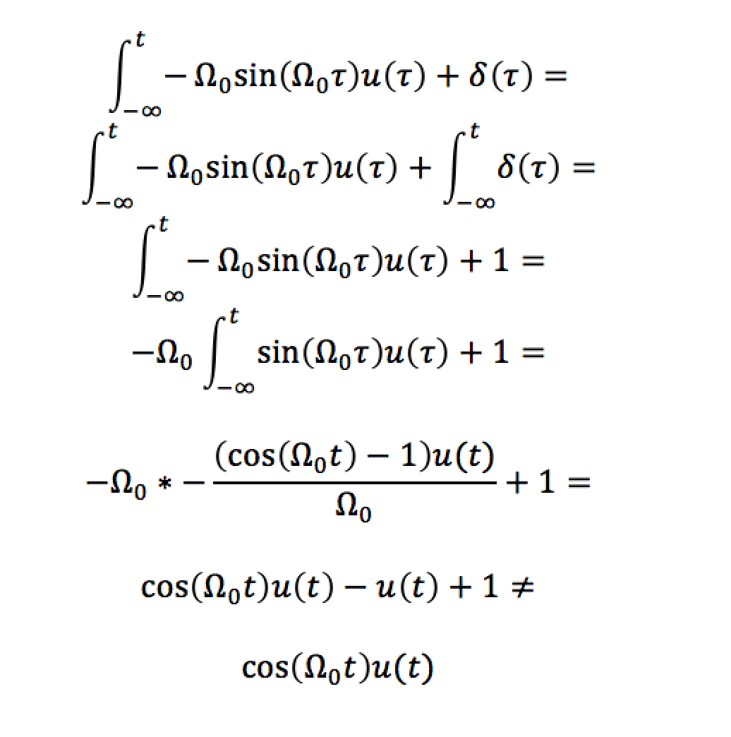 integration Solving integral of sinusoid involving unit step and