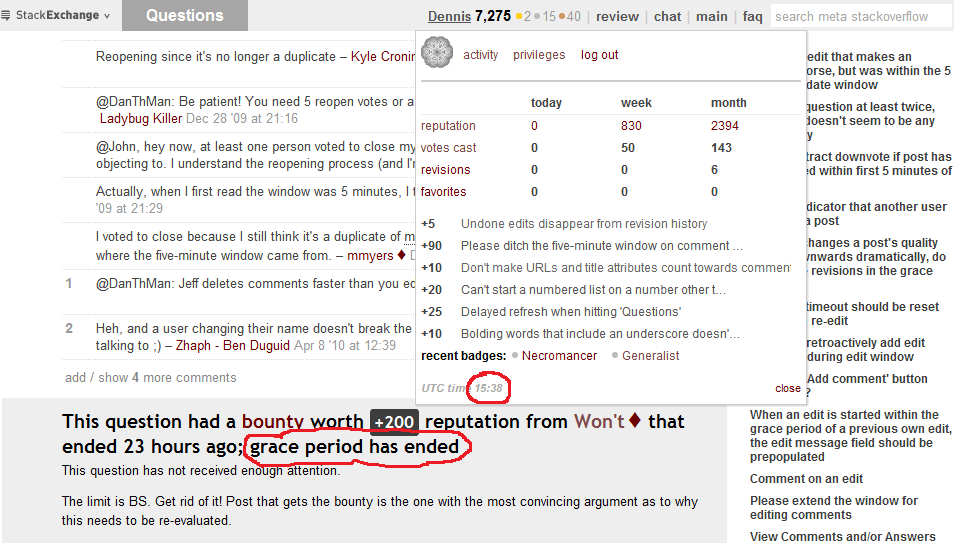Miscalculation of grace period? Meta Stack Exchange