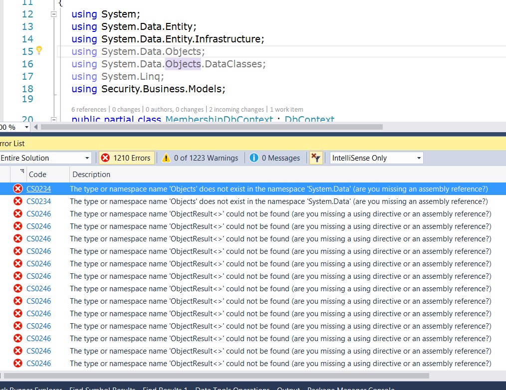 Upgrading Framework 4.5 to 4.6.1 causes errors in Entity