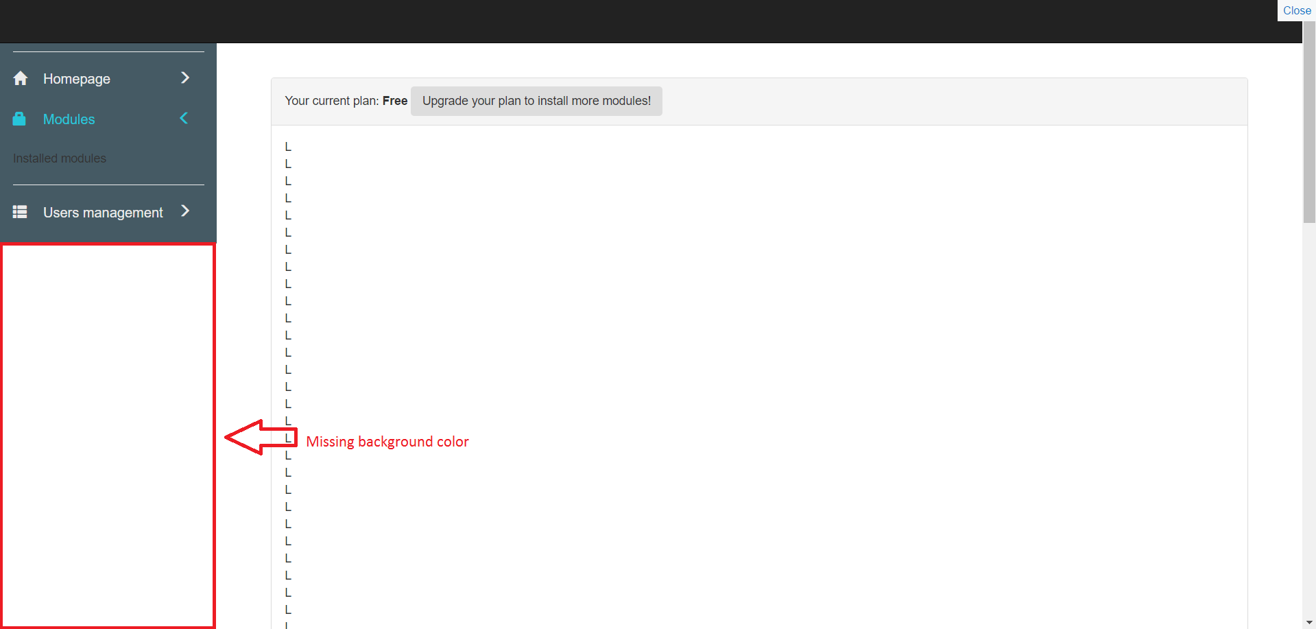 html Sidebar doesn't have the full height of the webpage Stack Overflow