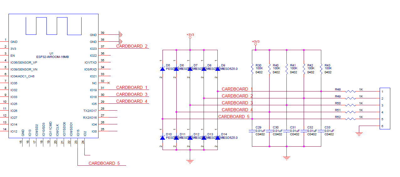 circuit protection Protect ESP32 GPIO from ESD events, resets on
