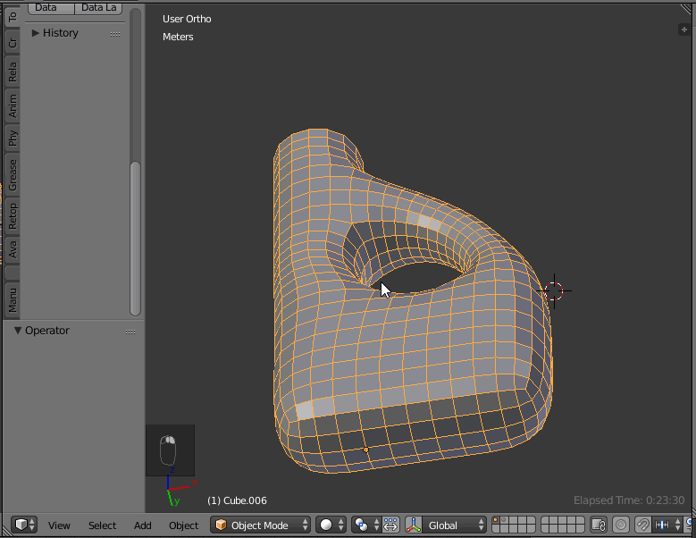 modeling How to remove part of a model and create a handle? Blender