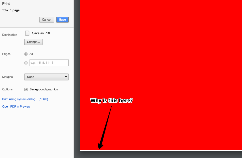 How to remove margin at bottom of print/PDF in Chrome? Stack Overflow