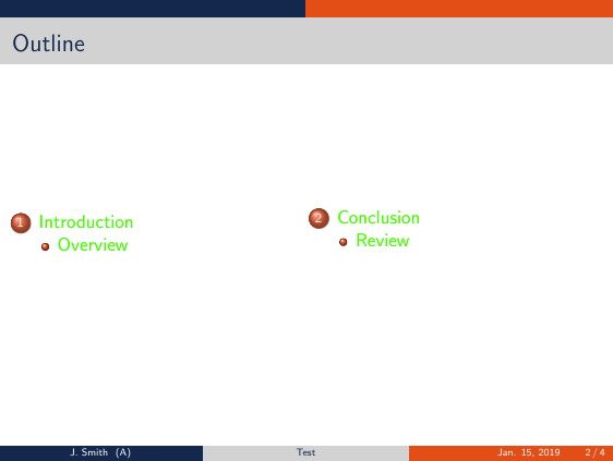 Changing hyperlink color changes beamer section header colors TeX LaTeX Stack Exchange
