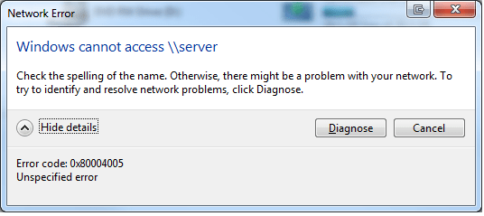 Windows 7 Can't access UNC Shares but can Ping and RDP Super User
