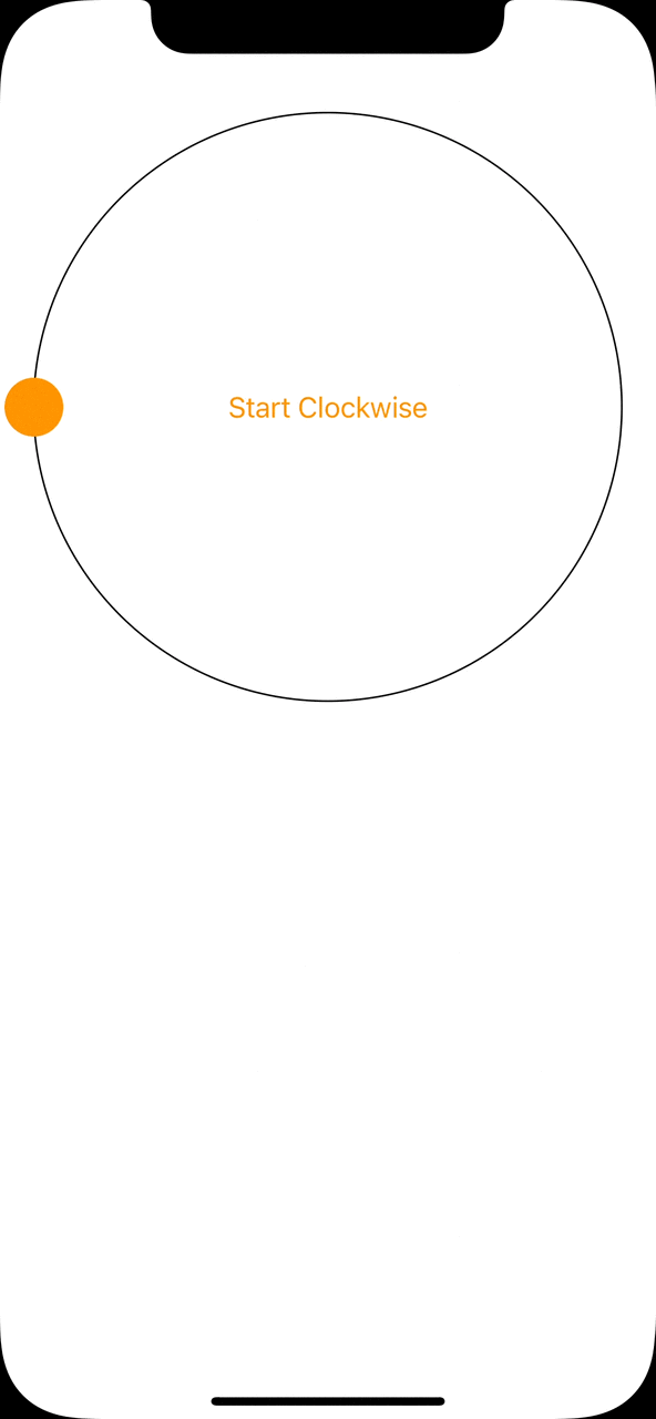 swiftui How to animate a view in a circular motion using its realtime position coordinates