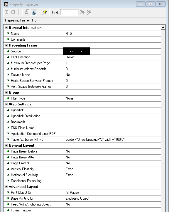 oraclereports How to Print One Repeating Frame Record Per Page in