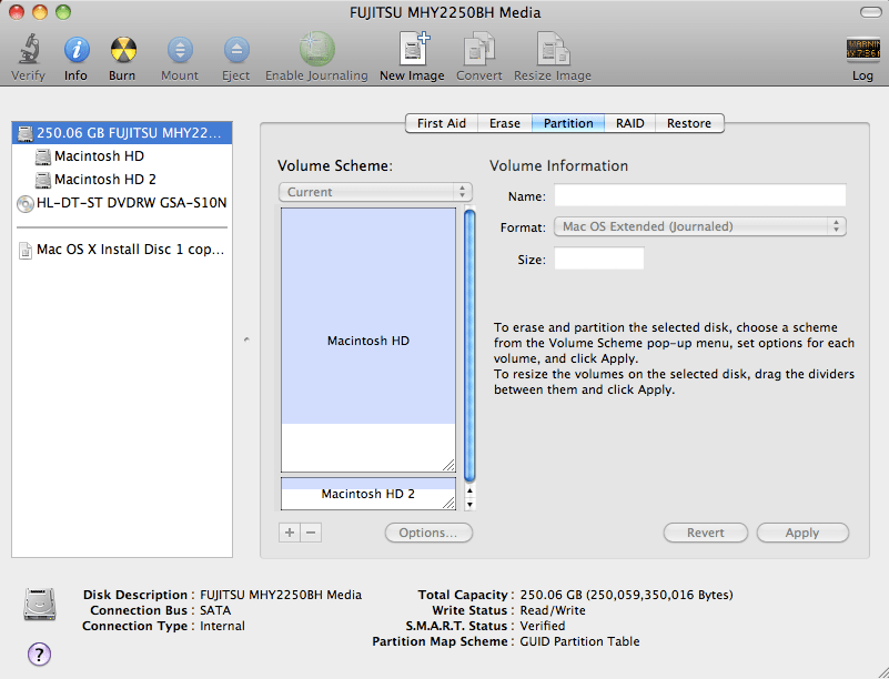 macos How to install 10.4 on a partition on a Macbook Pro that was