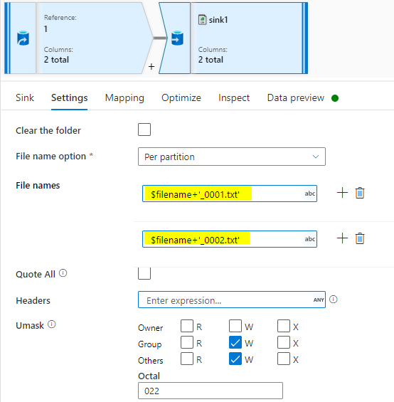 azure Custom file name pattern in ADF sink Stack Overflow