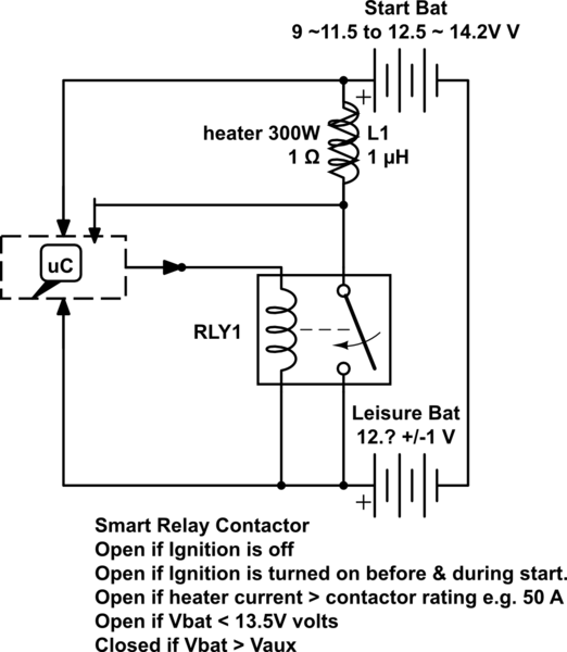 batteries car battery to charge deepcycle (service) battery circuit