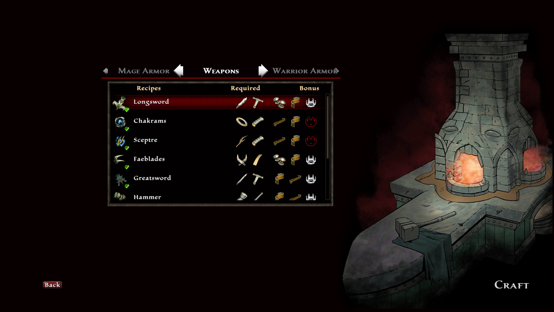 kingdoms amalur reckoning How are blacksmithing bonuses determined