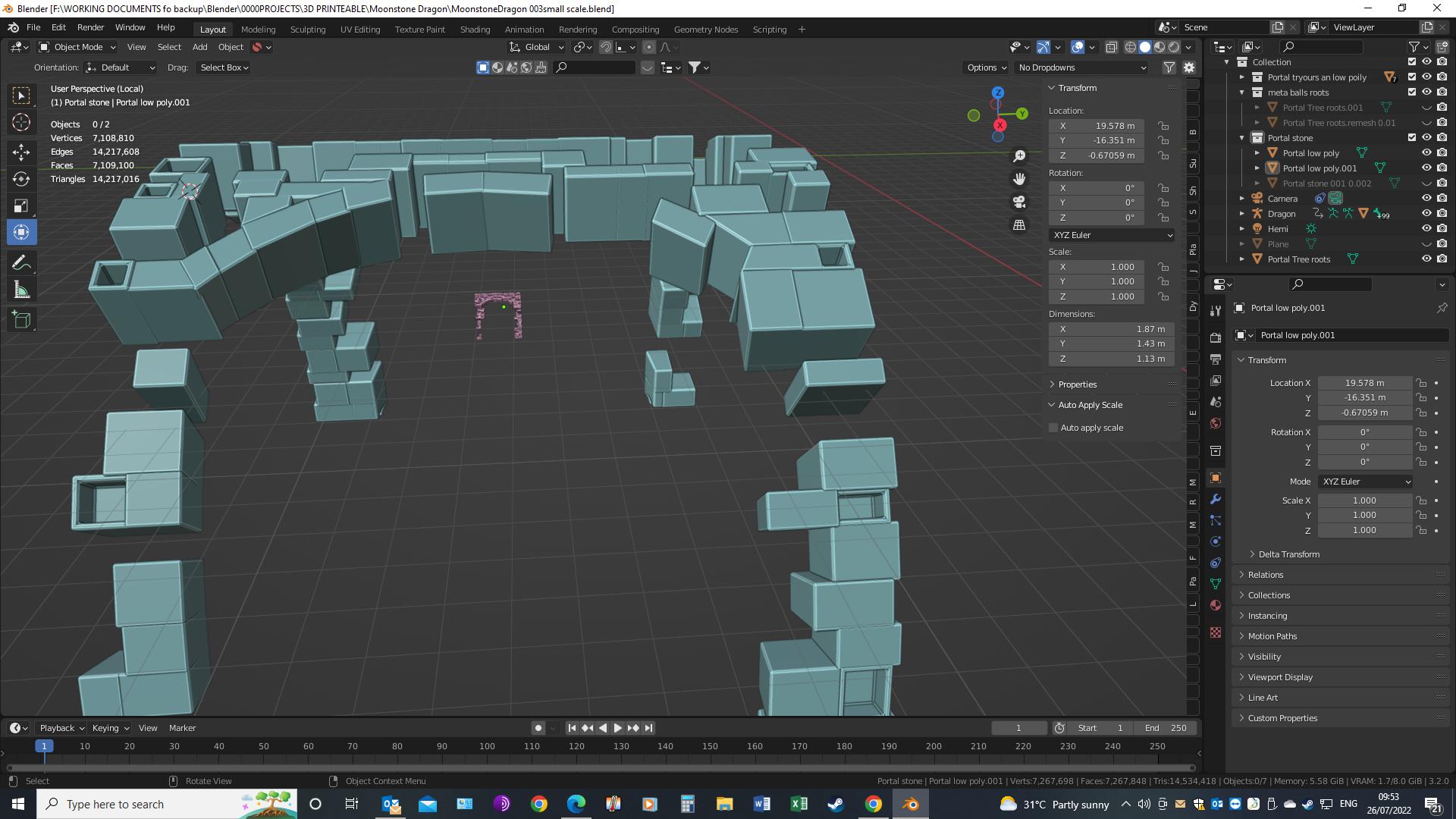 mesh Scaling one object to the exact size of another Blender Stack Exchange