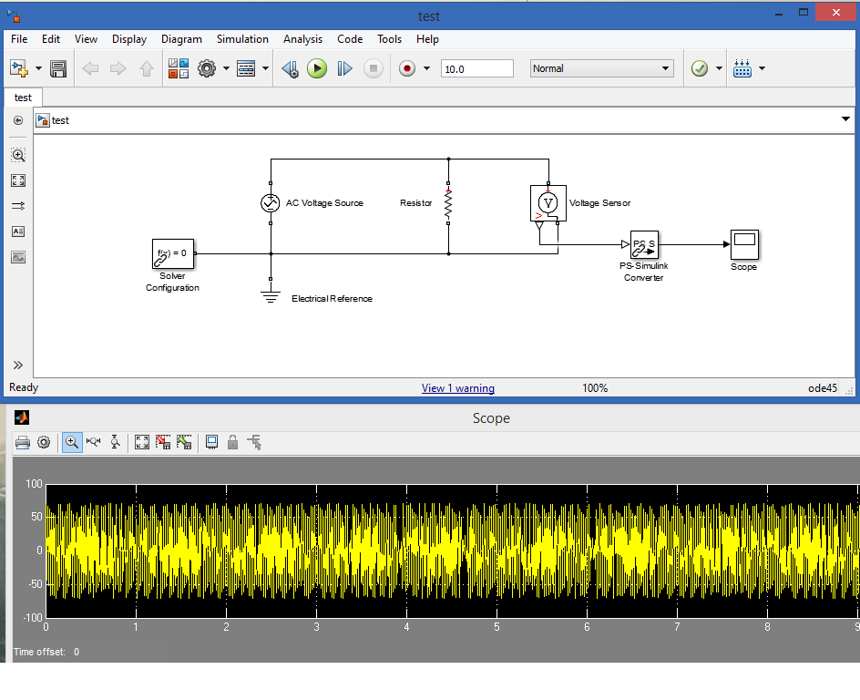 matlab Simulink Simscape simple circuit not working