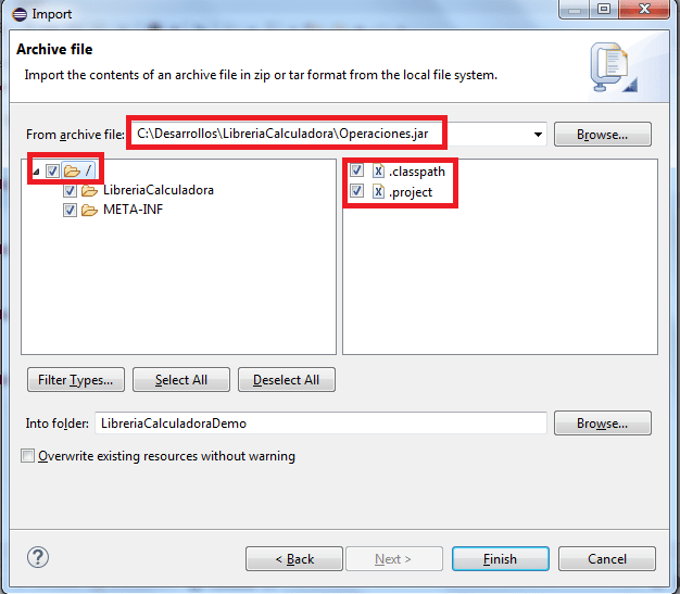 java Exporting own .jar file and importing it in another project