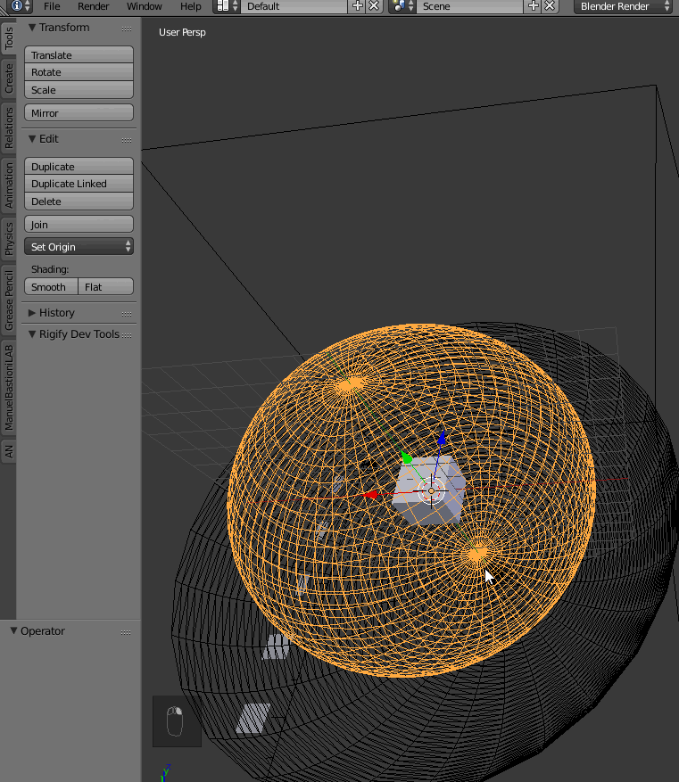 mesh Comment remplir la surface d'une sphère "wireframe" dans Blender