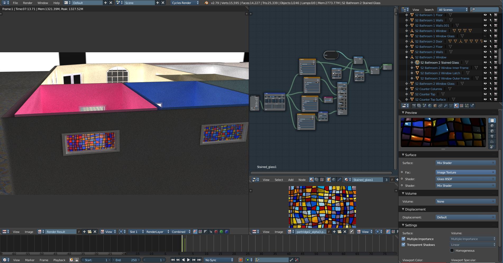 materials How can I create a stained glass light effect? Blender Stack Exchange