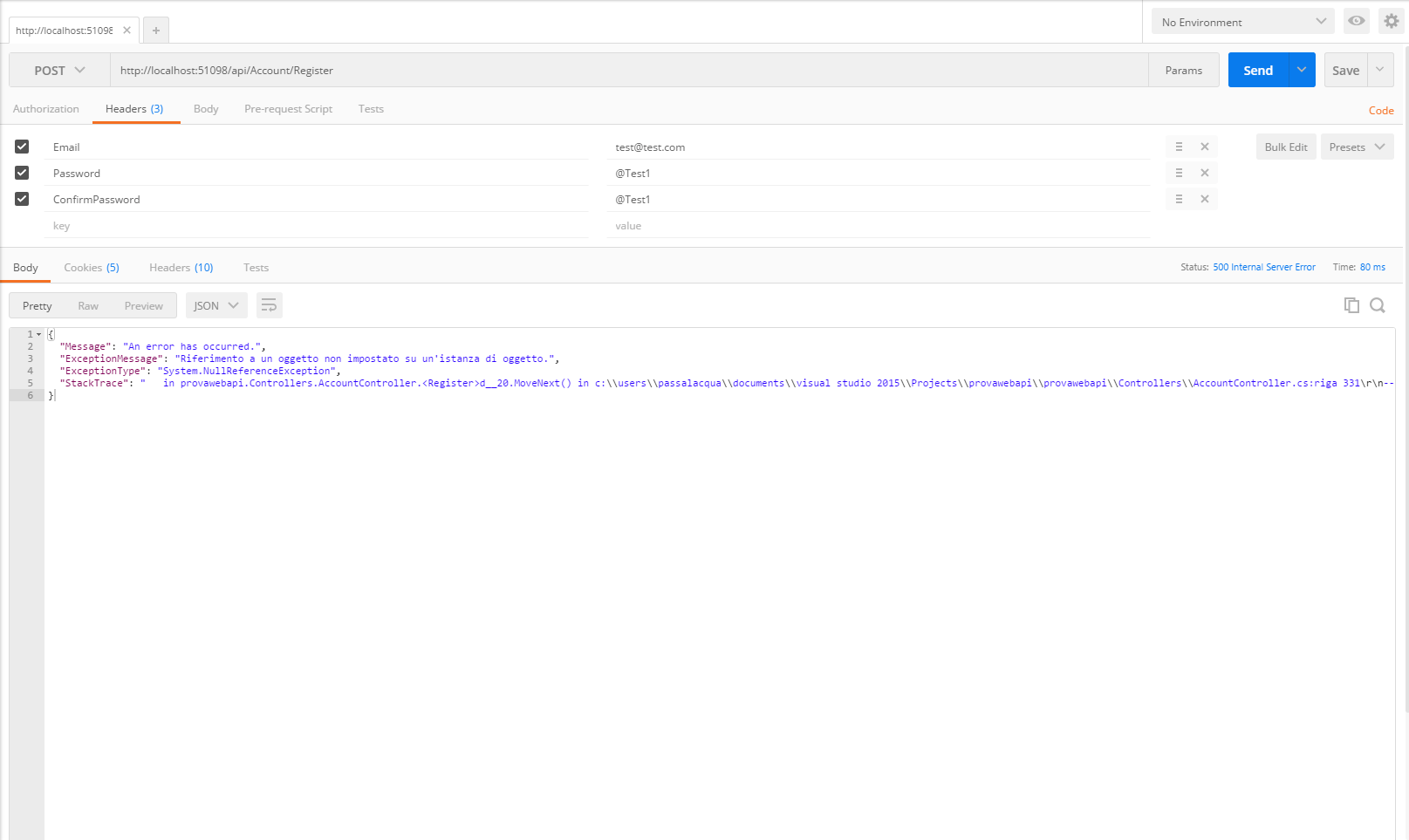 webapi VS template individual user Stack Overflow