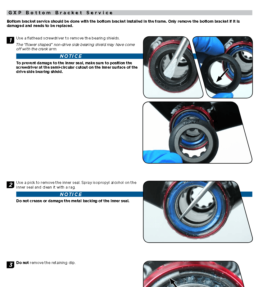 lubricant How to properly clean and lube the bearings on a sram apex