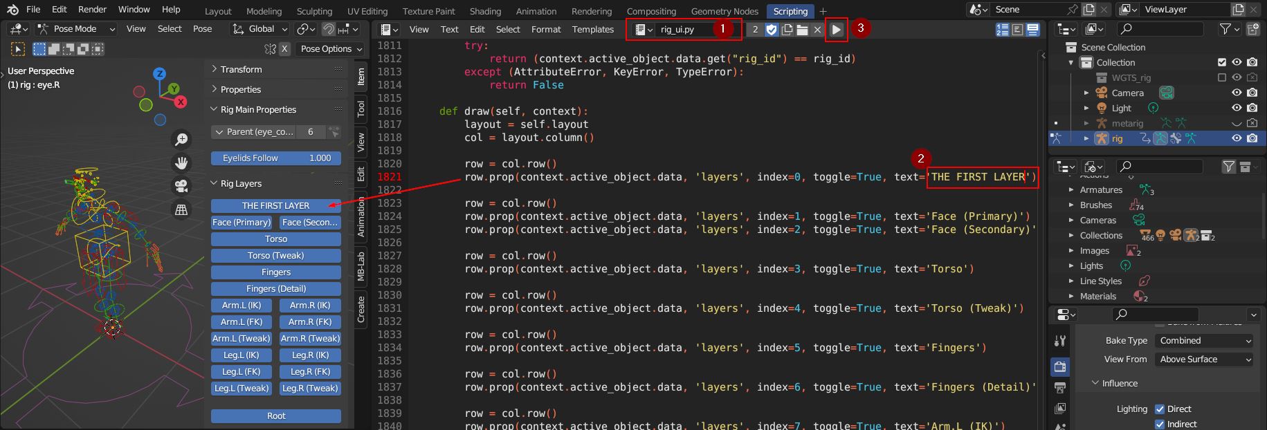 Rename some Rigify layer names Blender Stack Exchange