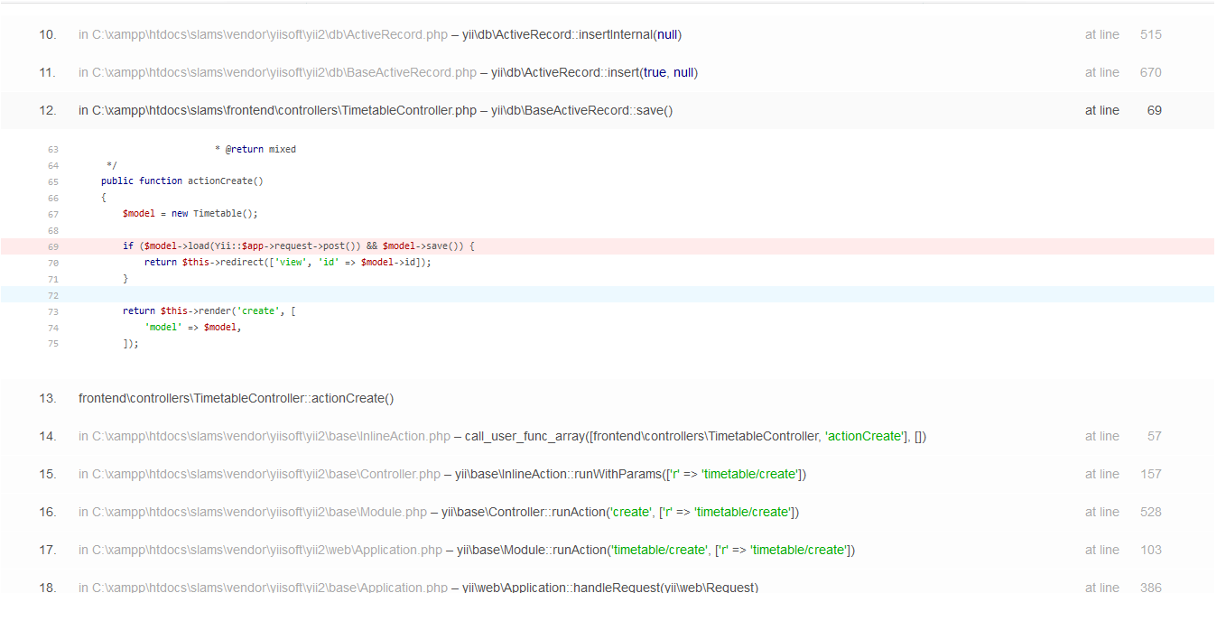 php how should i handle with error array to string conversion in yii2
