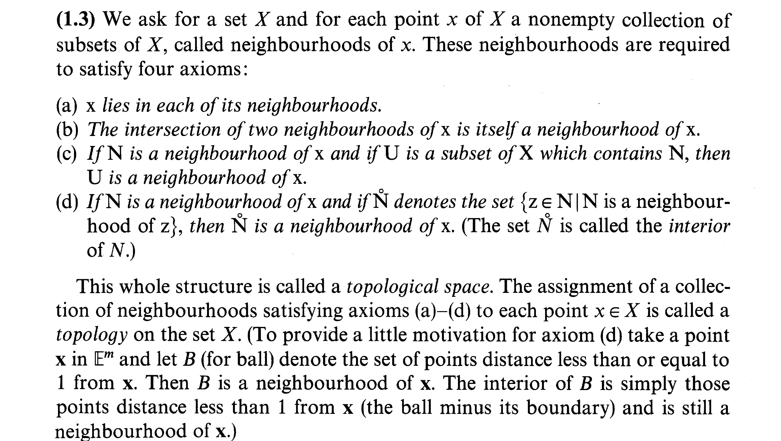 The definition of "neighborhood" in Armstrong's Basic Topology