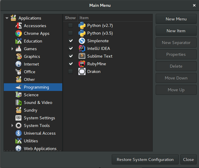 Ubuntu, How can I add menu items to the Gnome "Applications" menu from