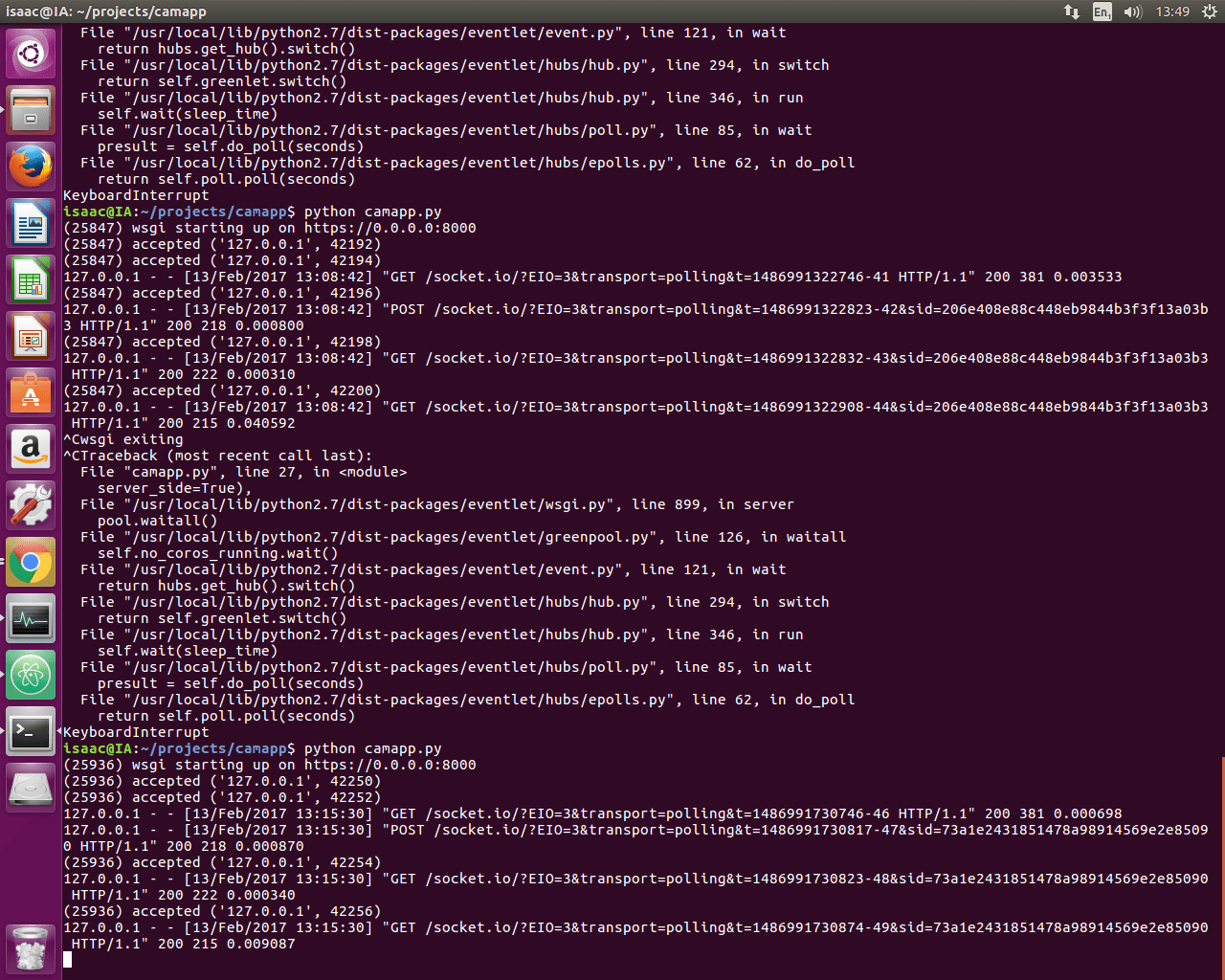 html Sending images using JavaScript sockets to Flask server