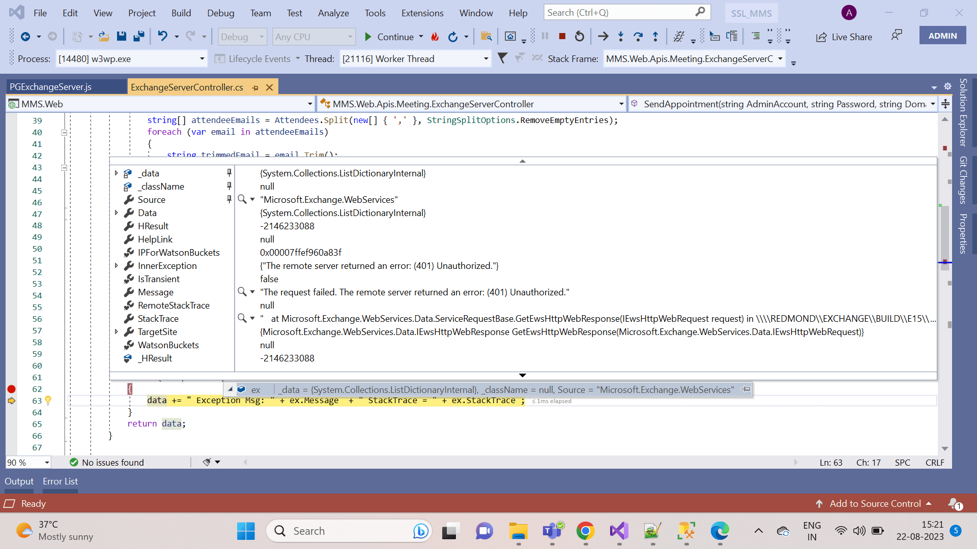 c How to Send Meeting Invite using EWS v15.0.0.0 mvc,getting