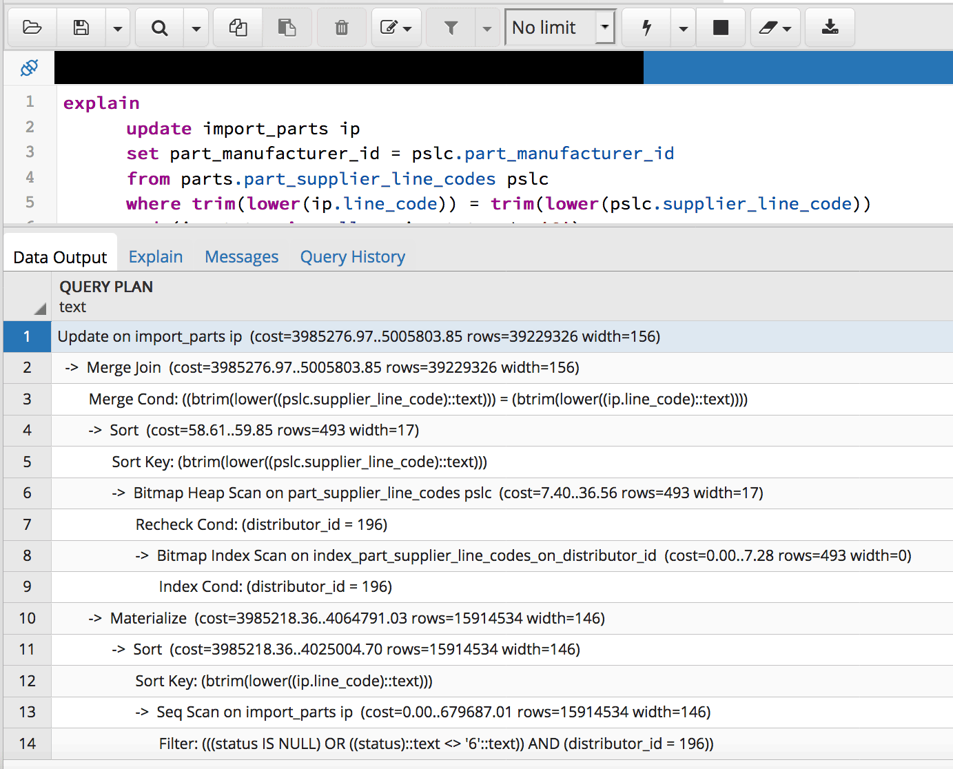 Is autovacuum (VACUUM) the reason why this PostgreSQL UPDATE query