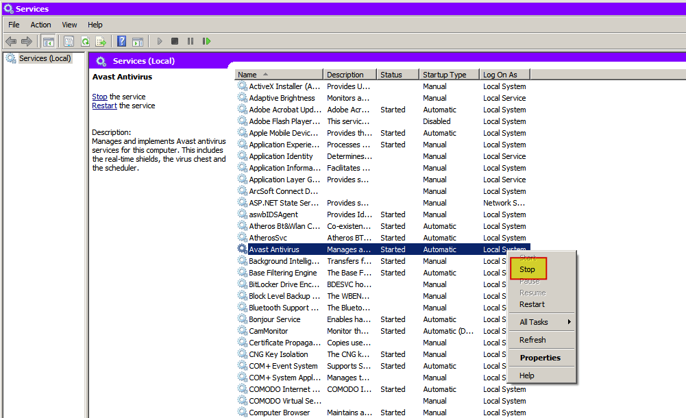 windows FULLY stop an antivirus from running Super User