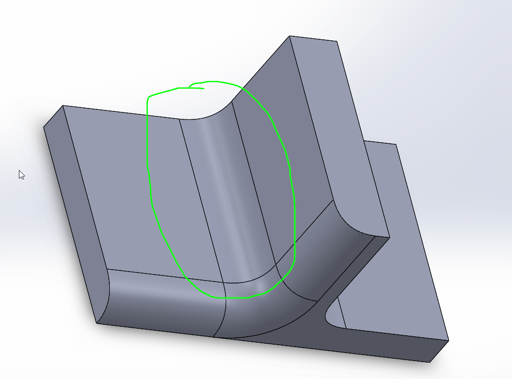 How to reverse the direction of fillet in SolidWorks 3D? Graphic