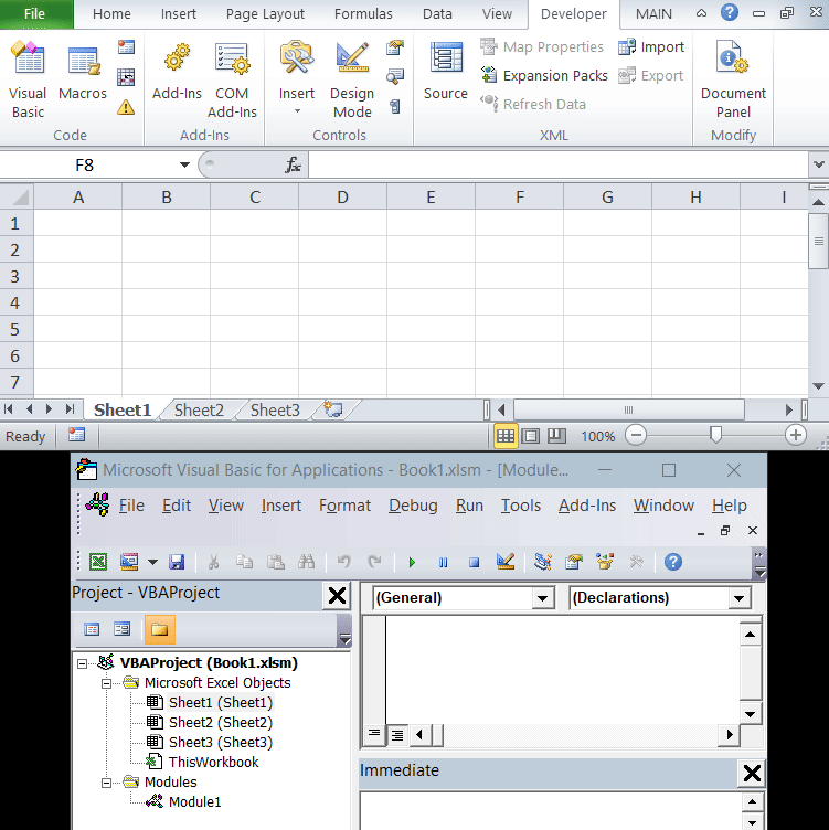 Excel 2010, why even a blank xlsm with blank module is causing VBA