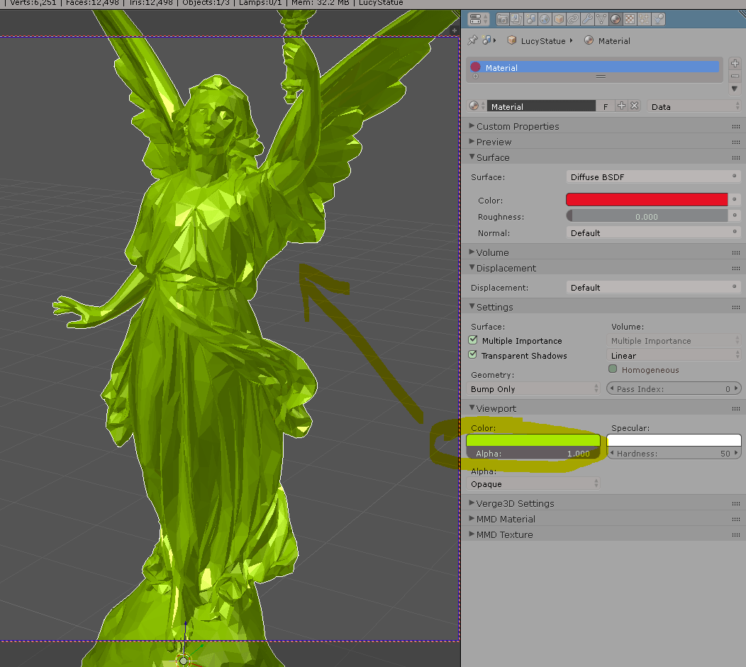 How to color in blender